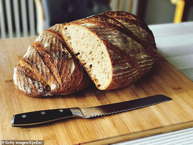 The couple said white sourdough isn't usually as healthy, especially in large slices, and it's much better to go for a grain or rye option (file image)