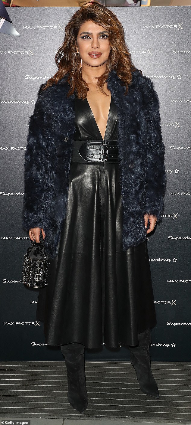 Chic: As part of the promotional push for the launch of Max Factor, Chopra attended a launch event at Superdrug in London, England on January 10.