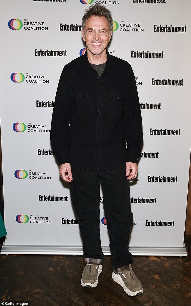 Talented: Tim Daly, who hosted the Spotlight Awards gala, went casual for the night, donning a pair of black slacks along with a black button-down