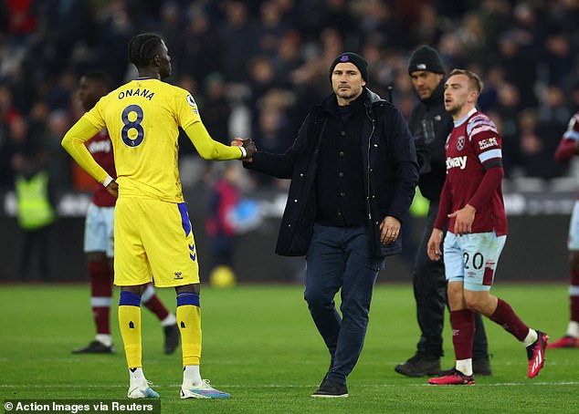 Lampard looked disappointed at full time with Everton suffering another defeat