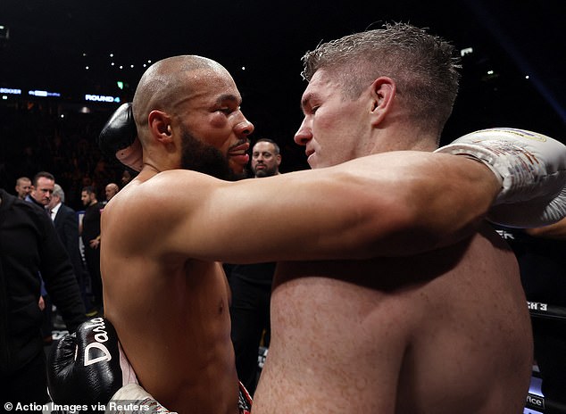 Chris Eubank Jr (left) was destroyed by Liam Smith (right) in Manchester on Saturday