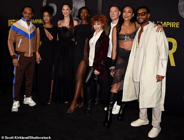 The Cast: The cast members were seen posing together at the event.