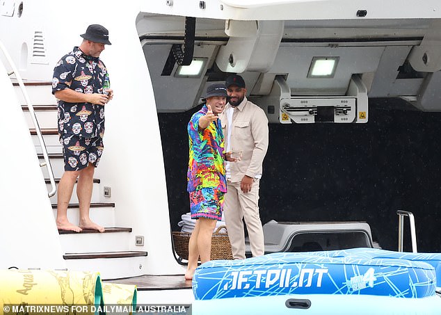 The couple were seen dancing to their favorite hits with some of their closest family and friends on the boat.