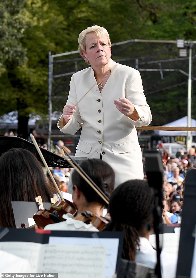 The backlash to Tár has been spearheaded by real-life director Marin Alsop (pictured August 21, 2021, in New York), who said she was offended by the lead's portrayal.