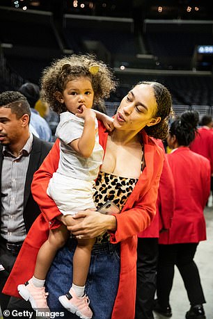 Hamby's daughter Amaya accompanied her in the bubble during the Covid-hit 2020 season