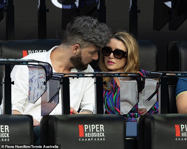 They seemed as smitten as ever when they snuggled up at the Piper Heidsieck Champagne Bar at the Australian Open in Melbourne.