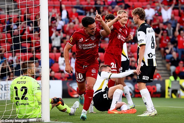 Macarthur is sixth in the A-League after losing 1-0 to Adelaide on Friday (above)