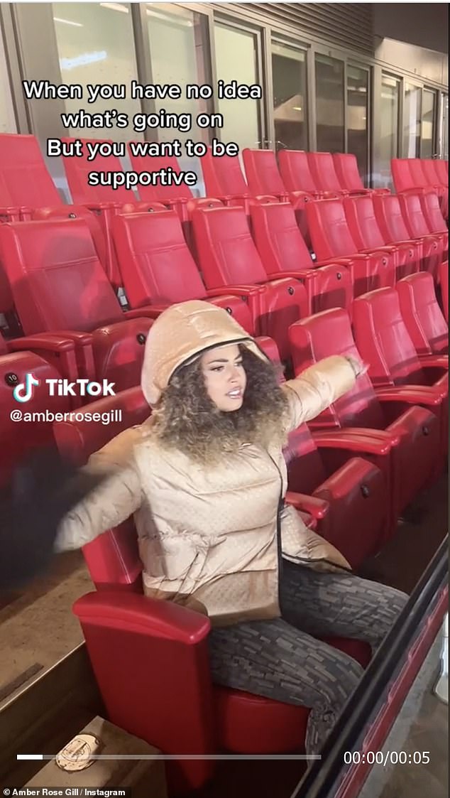 Supportive: More spark rumors, Amber shared a TikTok of a soccer field, where she sat in the stands