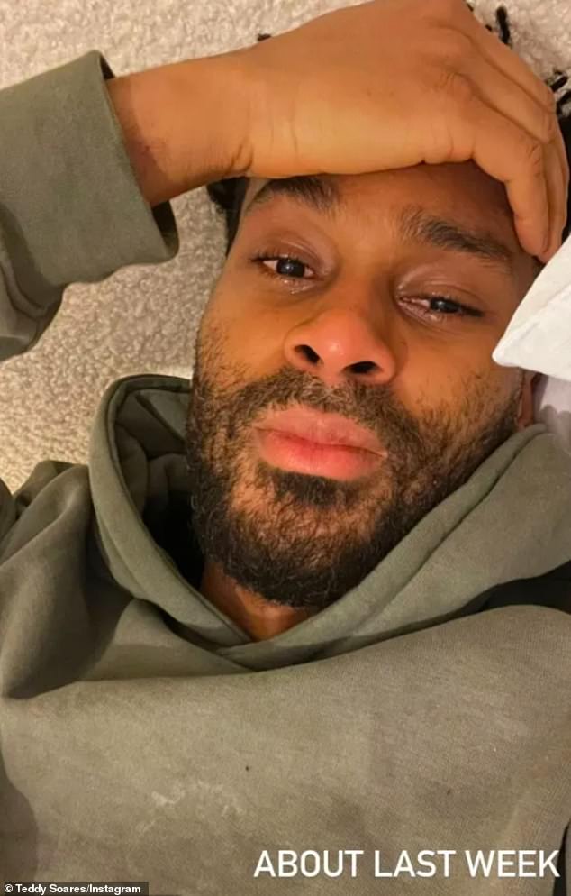 Upsetting: It comes after Teddy recently broke down in tears on his own Instagram page when he opened up about a tough week