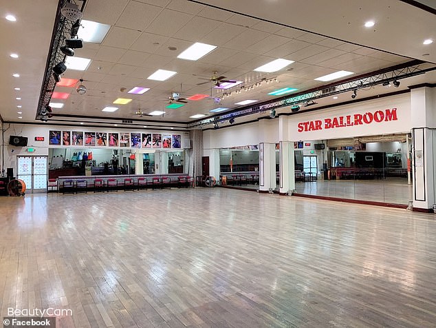 Interior of the Star Ballroom in Monterey Park, California, where the shooting occurred on Saturday night.