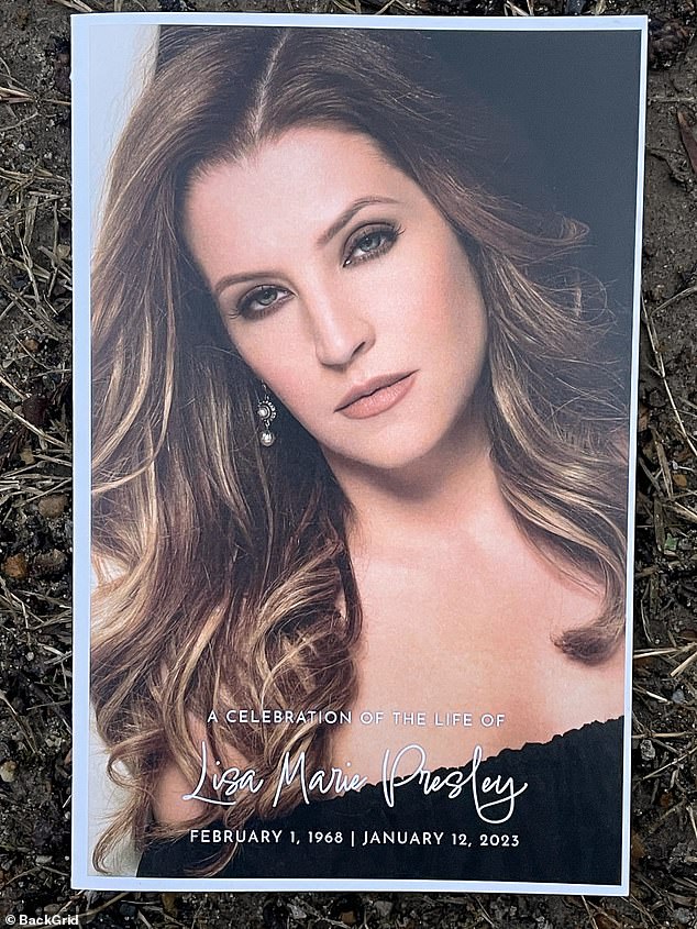 Tragic: Her performance came on the same weekend as Lisa Marie Presley's emotional Sunday morning memorial service.