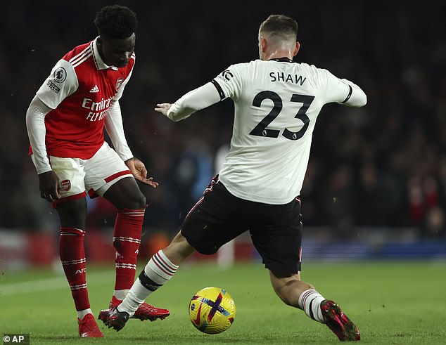 Arteta's anger came from feeling that Luke Shaw was avoiding punishment for a foul on Bukayo Saka