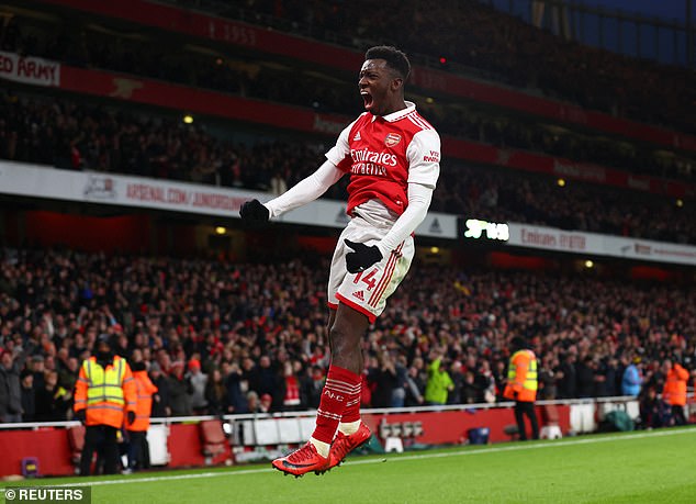 Eddie Nketiah's header had equalized for Arsenal after they fell behind at the Emirates