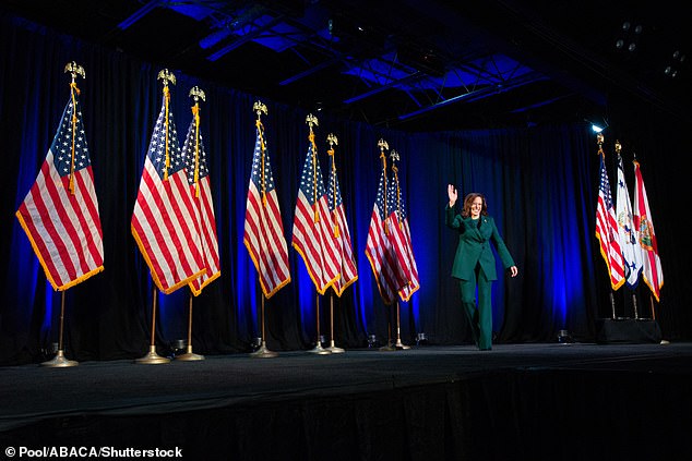 Harris, dressed in an all-green pantsuit, harshly criticized Florida during remarks from the Sunshine State capital for imposing a 15-week abortion ban with the sole exception of saving the mother's life.