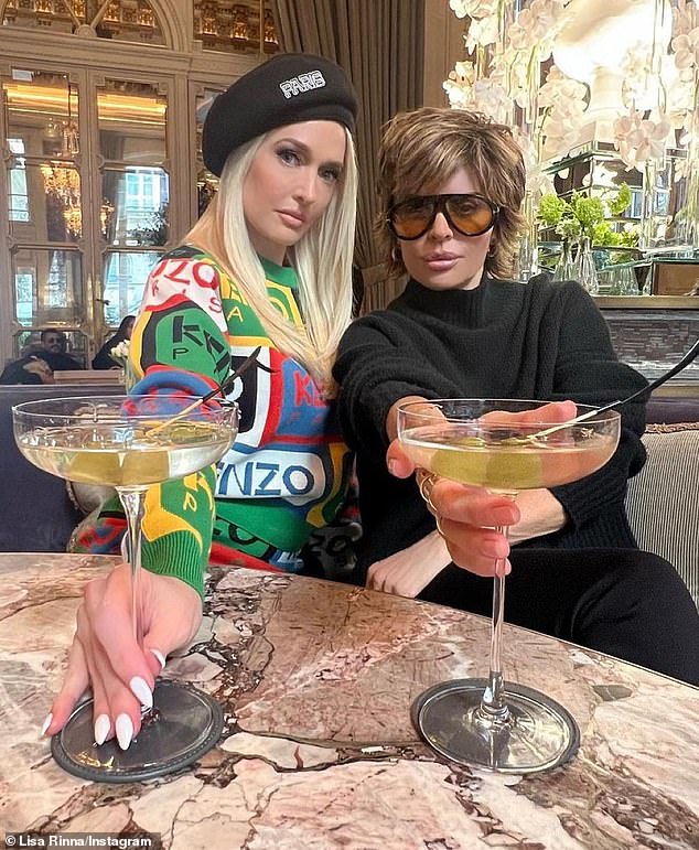 Health!  While enjoying her getaway to the fashion capital of the world, Rinna shared some photos with Jayne while having drinks at her hotel.