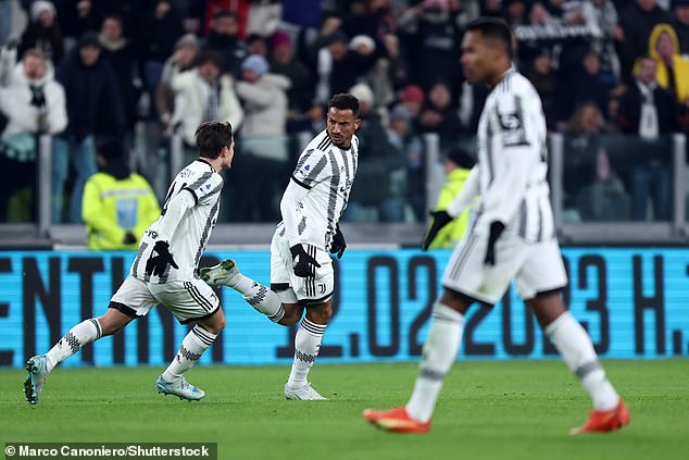 Juventus captain Danilo (centre) completed the comeback midway through the second half.