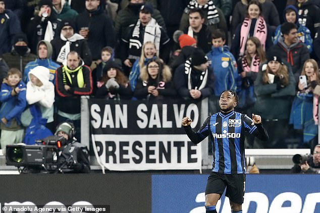 Lookman now has 11 goals and three assists in 18 league appearances for Atalanta.