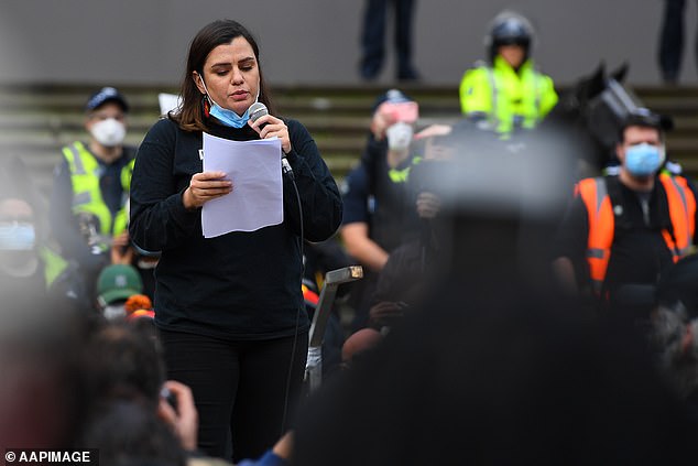 Green Senator Lidia Thorpe's sister, Meriki Onus (pictured), will lead thousands at the Melbourne Invasion Day rally on January 26.