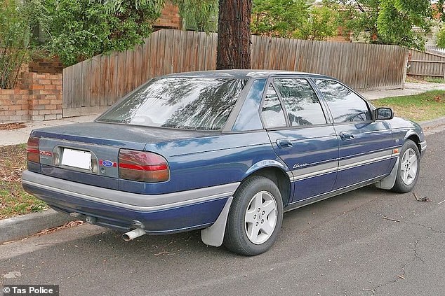 Mr Nicholson and his Ford Falcon (pictured) were found in the River Derwent six years after they went missing.