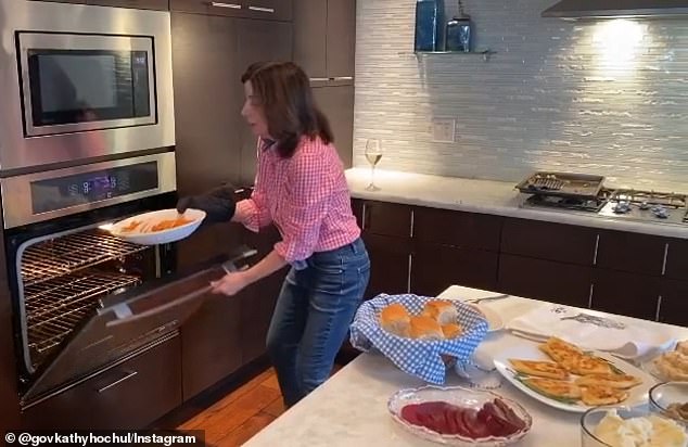 Hochul has been photographed on her own social media using fossil fuel gas stoves at the Executive Mansion in Albany and at her private residence in Buffalo.