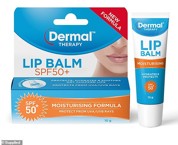 “We forgot to apply SPF and there is a lot of talk about exfoliating the lips which is not useful.  You don't have to spend to protect.  I like the SPF 50 lip balm from Dermal Therapy.  It's not expensive and it will save your lips from UVA/UVB damage,' she said.