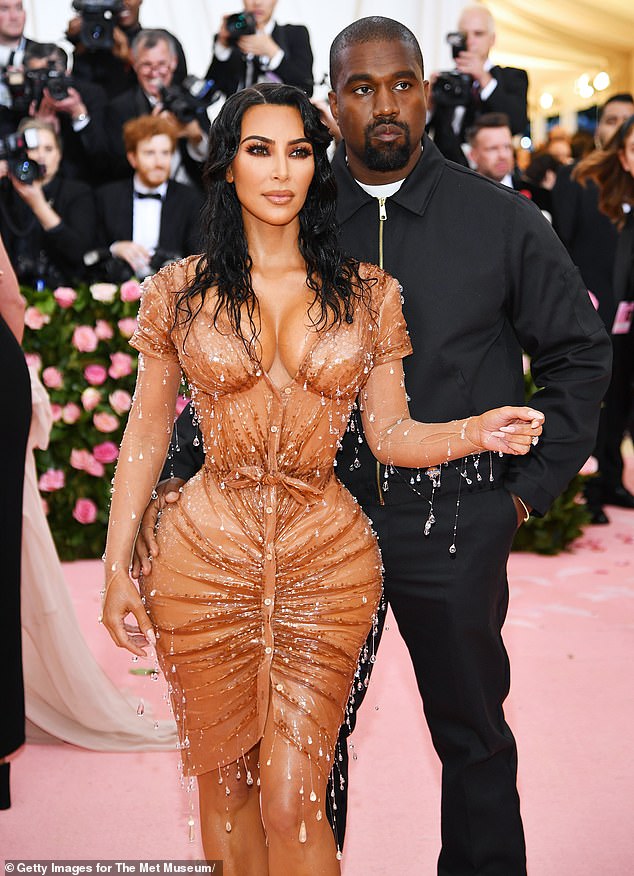 Breakup: Kim and Kanye married in 2014 and have four children  Kim, 42, finally filed to end the marriage in February 2021;  seen at The Met Gala in 2019