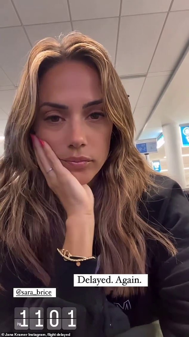 Stranded: Later on Sunday, Jana shared another update about her trip with her fans on her Instagram stories, only to reveal less-than-amusing news about her trip back home