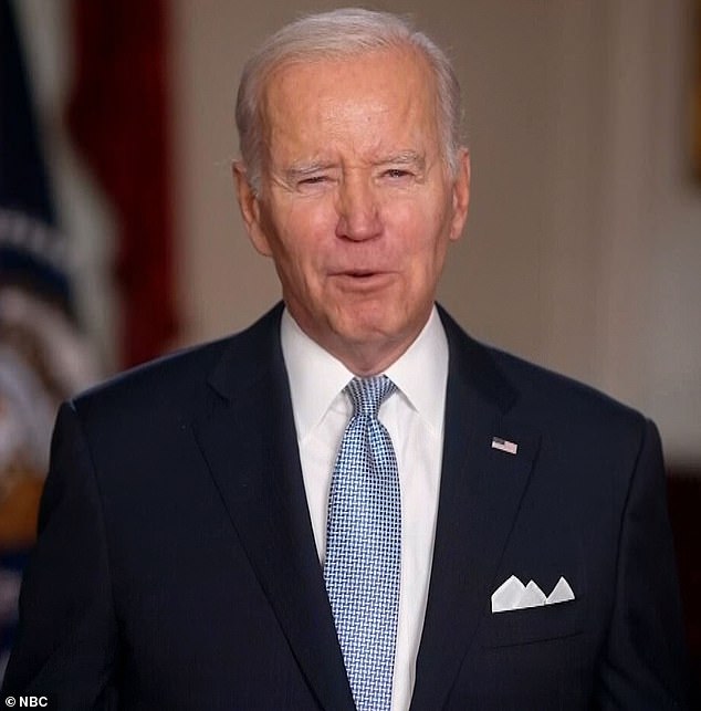 Appearing in a pre-recorded message, Biden said: 'Aubrey, you are the most famous person in Delaware and there is no question about that.  We are thankful that you made it out of White Lotus alive.