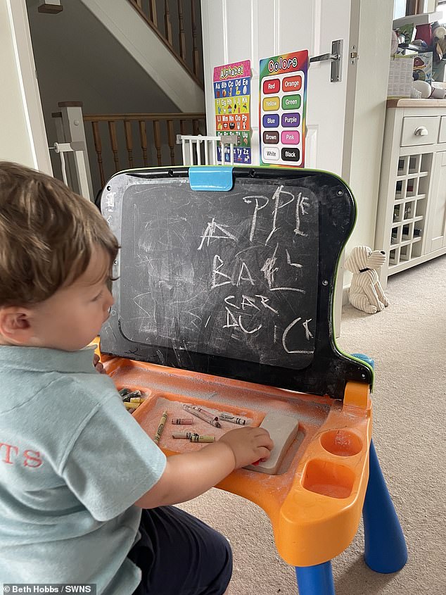 Teddy, who is now four years old, taught himself to read when he was just two years and four months old, and is now even able to read Harry Potter books, when his parents let him.