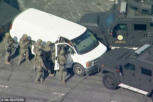 Shortly after he was seen at the hospital for treatment, the police detained Tran.  A SWAT team surrounded the van after a three-hour standoff.