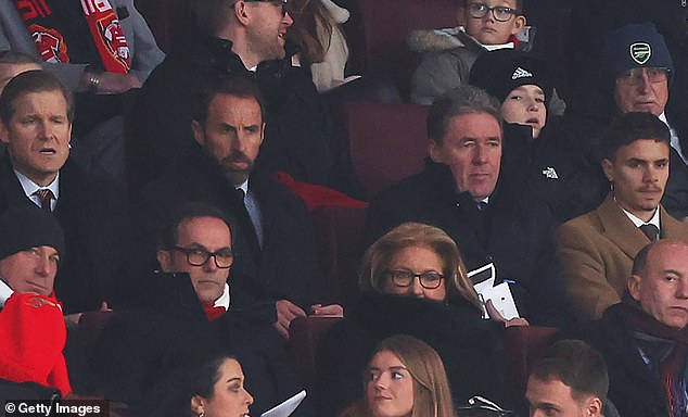 England manager Gareth Southgate was on hand to watch Nketiah's winning display.