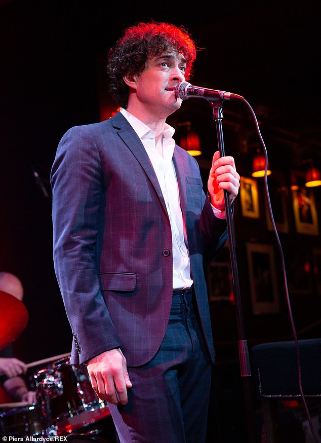 Disaster: Lee recounted how he didn't earn a penny in 2020 after his job opportunities were thwarted by the coronavirus pandemic (onstage at Lee Mead Cabaret Jazz Brunch in December 2020)