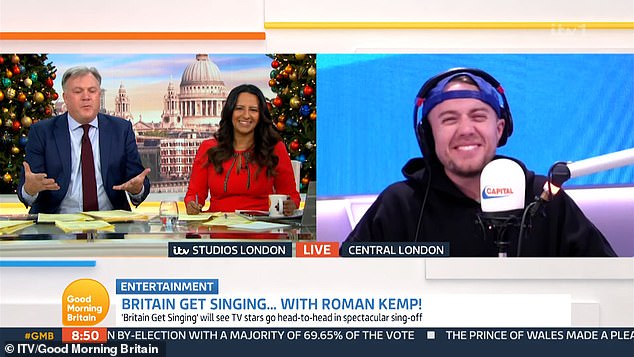 Fun moment: Roman recently teased Ed Balls about setting up a relationship with Love Island's Paige Thorne after the former MP asked him about the reality star twice on Good Morning Britain.