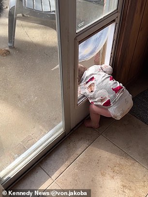 She has also started using the dog flap.