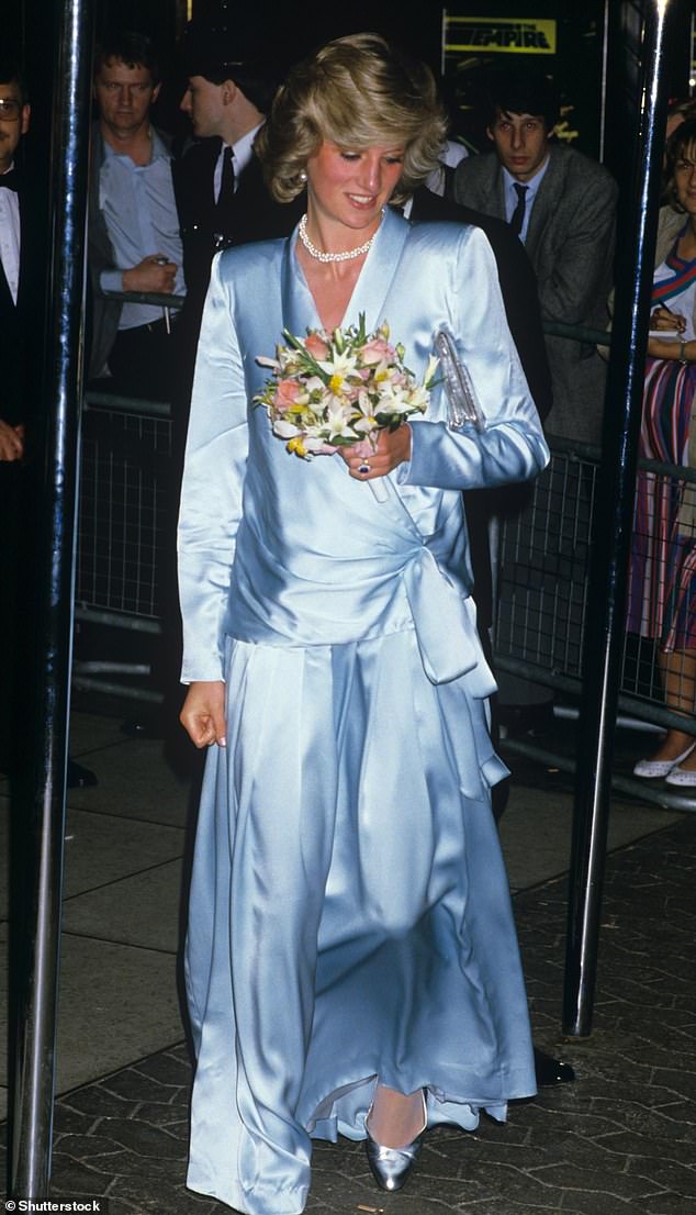 Princess Diana at the premiere of the film Indiana Jones and the Temple of Doom in 1984 in London