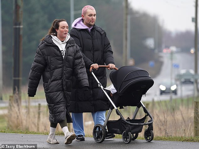 Recovery: The beauty appeared relaxed as she walked together with a friend