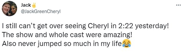 1674481749 232 Cheryl gets rave reviews for her performance as Jenny in