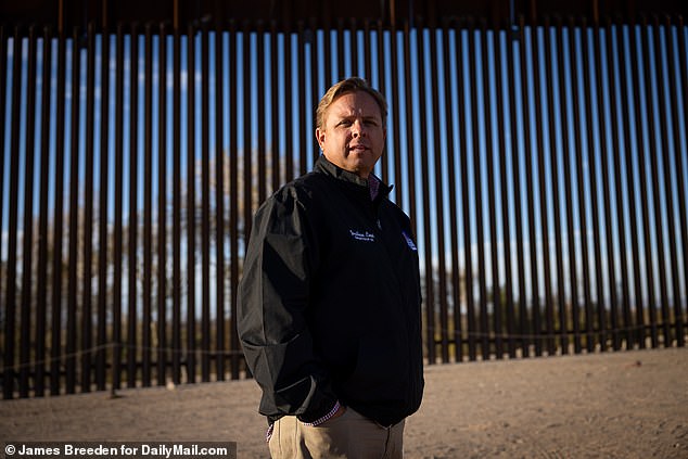 Yuma County Supervisor Jonathan Lines (pictured at the county border) criticized the Biden administration for handling the border crisis