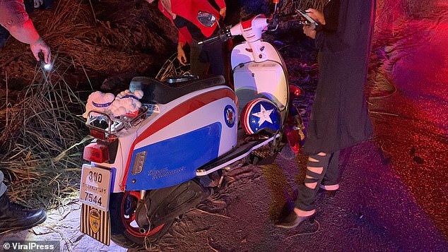 Graeme Foster was riding a Lambretta scooter (pictured) when he was surrounded by a gang of bikers in Thailand