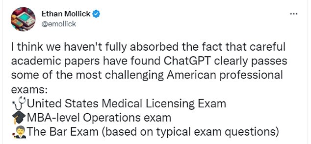 Mollick, who allows students in his class to use technology, highlighted these reports in a recent social media post, one of which was made by one of his colleagues.