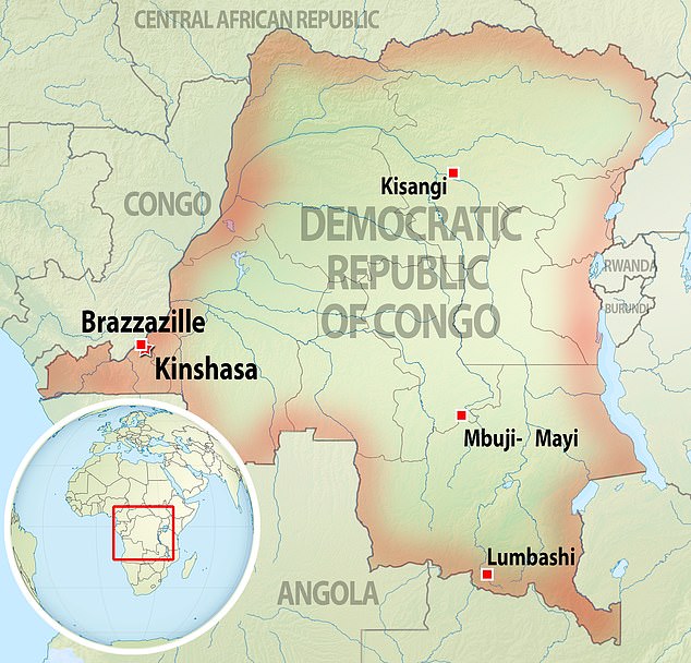 The Congo River runs on the border between the Congo and the Democratic Republic of the Congo (pictured)