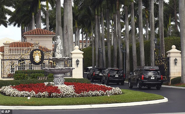 The golf club, seen here on a preview, is a 15-minute drive from your Mar-a-Lago home.
