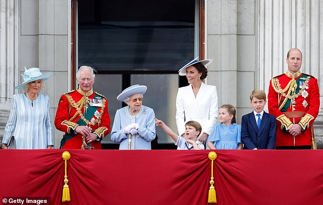 Senior royals pictured at Queen's Trooping the Color on June 2, 2022