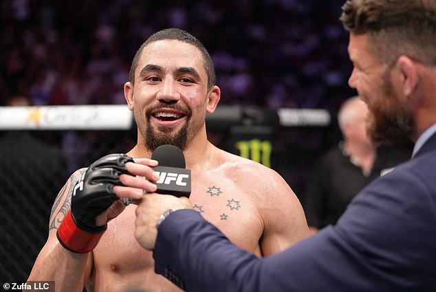 Sydney star Robert Whittaker pictured after his recent fight with Marvin Vettori