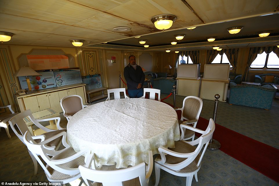 The 82-meter (270-foot) yacht is nicknamed the 'Basra Breeze' and is now used as the Scientific Research Center of the Basra University Marine Science Institution.