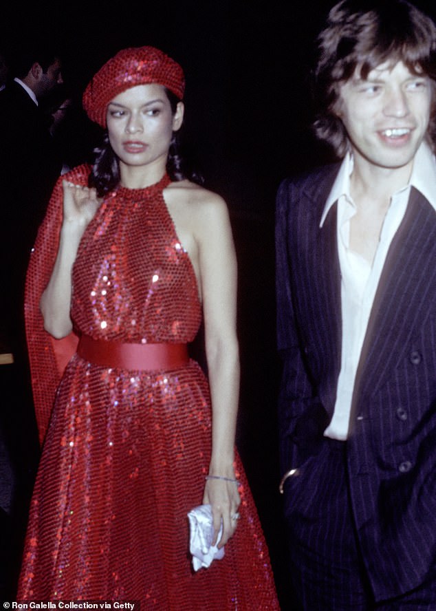 The good old days: Mick Jagger, the lead singer of The Rolling Stones, and his wife Bianca in the 1970s;  they were married between 1971 and 1978