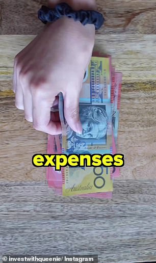 The 26-year-old defined her expenses as her housing, which makes up 37 percent of her income, her savings and investments, which make up 20 percent of her income each month, and then her daily expenses like bills, food.  , transportation and entertainment