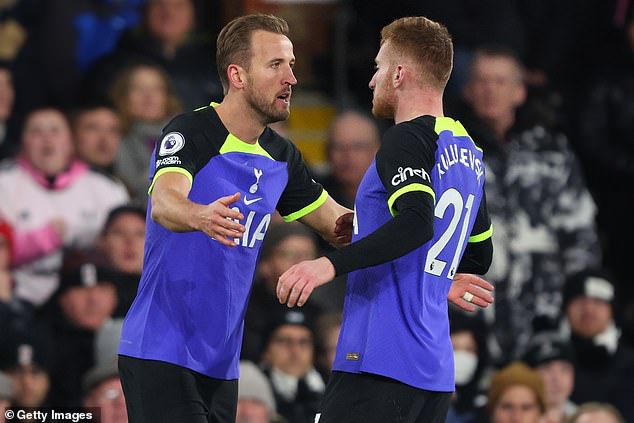 Kane scored the winning goal for Spurs on their trip to Fulham in the Premier League on Monday