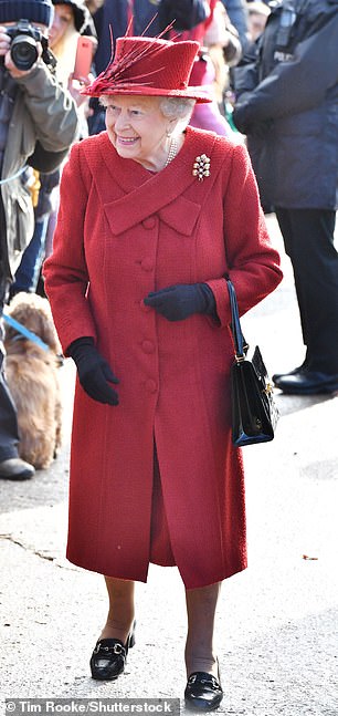 The Queen appears on a visit to St Peter and Paul Church in West Newton in 2018