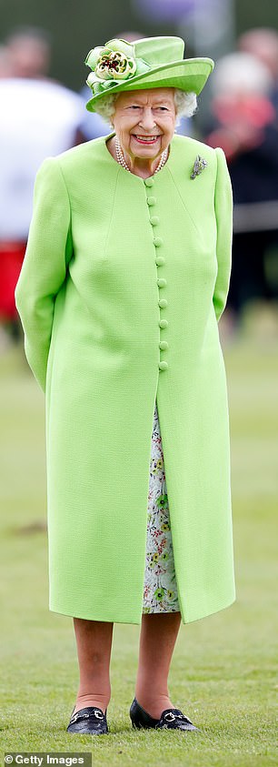 The Queen dressed in green for a polo match in 2021